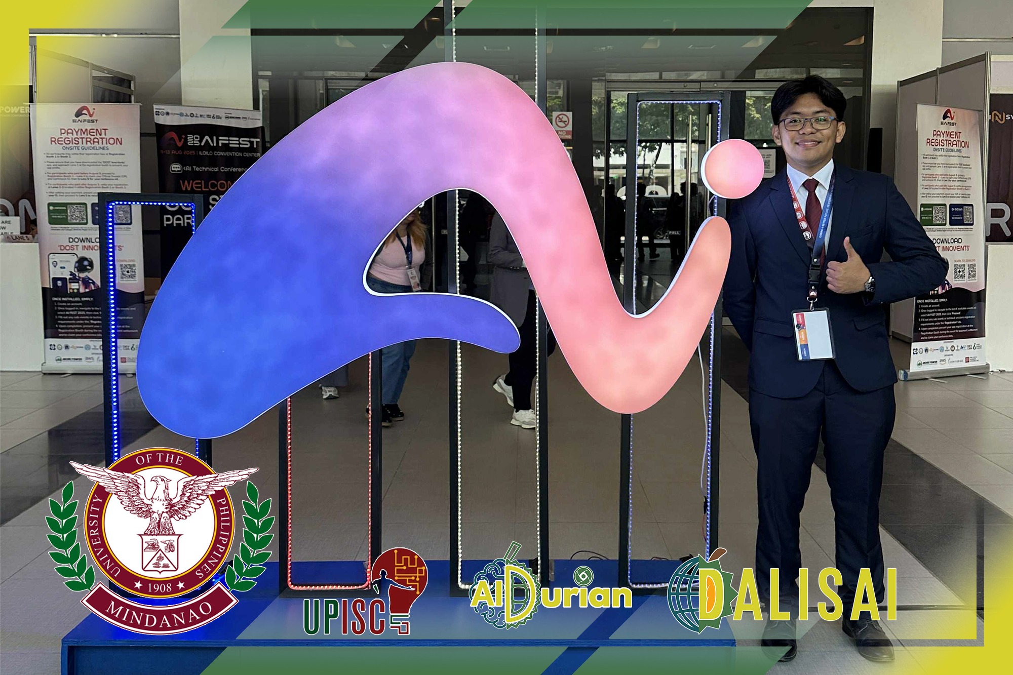 Award ceremony moment